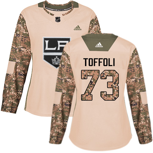 Adidas Kings #73 Tyler Toffoli Camo Authentic Veterans Day Women's Stitched NHL Jersey